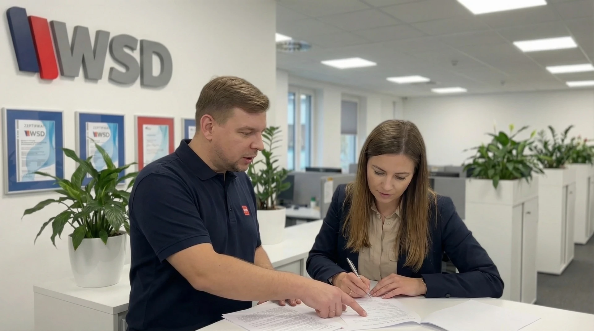 Interne Besprechung bei WSD permanent security zur Qualit&auml;tssicherung